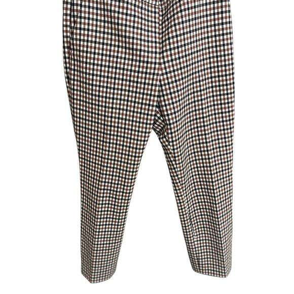 Theory Treeca Cropped Check Pants blue white red 6 or 28 - Picture 7 of 14